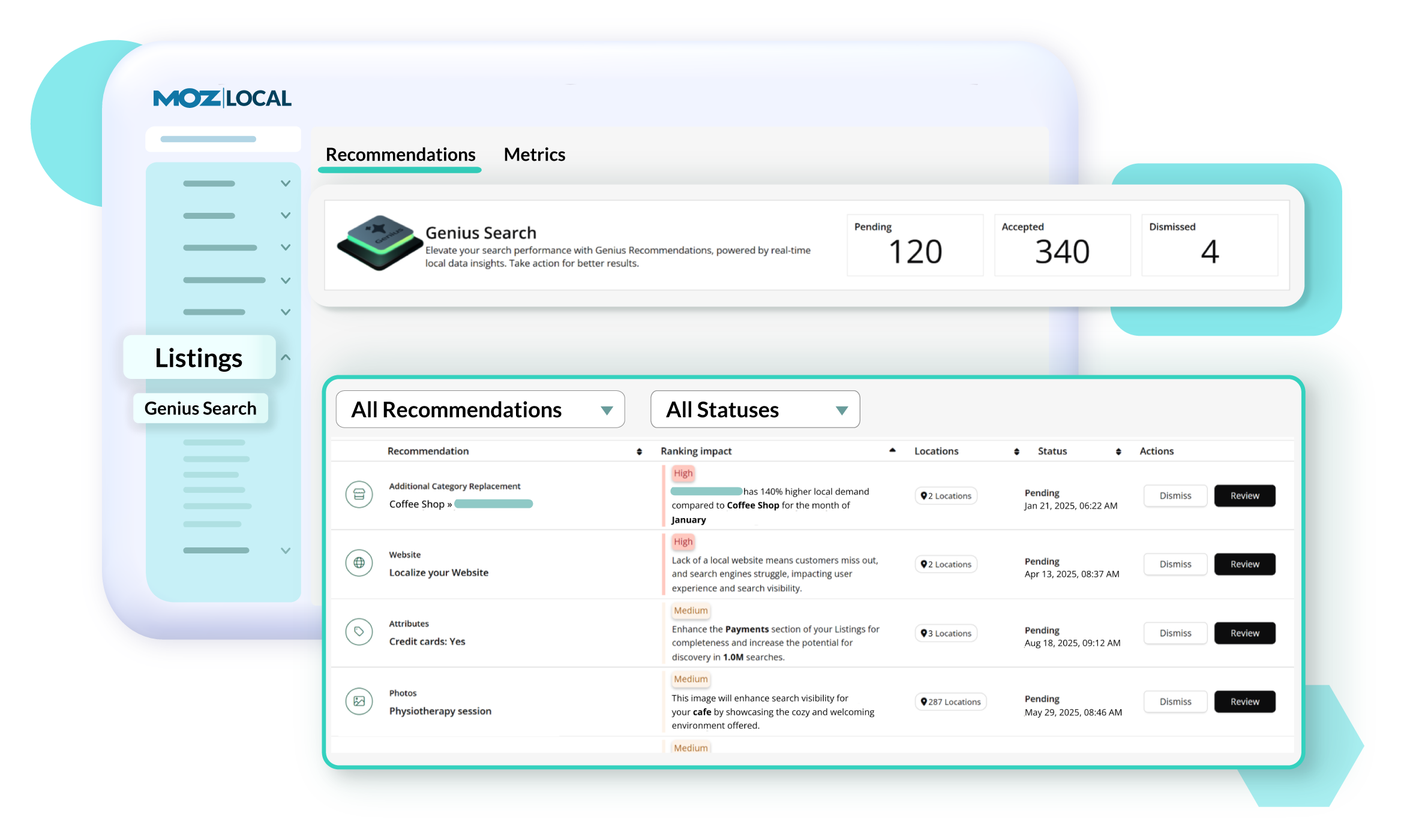 screenshot of Moz Local